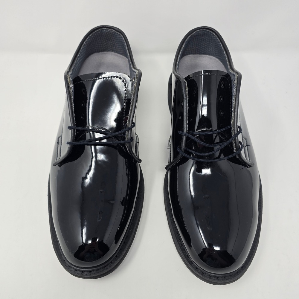 Bates Mens High Gloss Oxford Dress Shoes Black Patent Vibram Sole 10 D 00941C - Picture 11 of 16